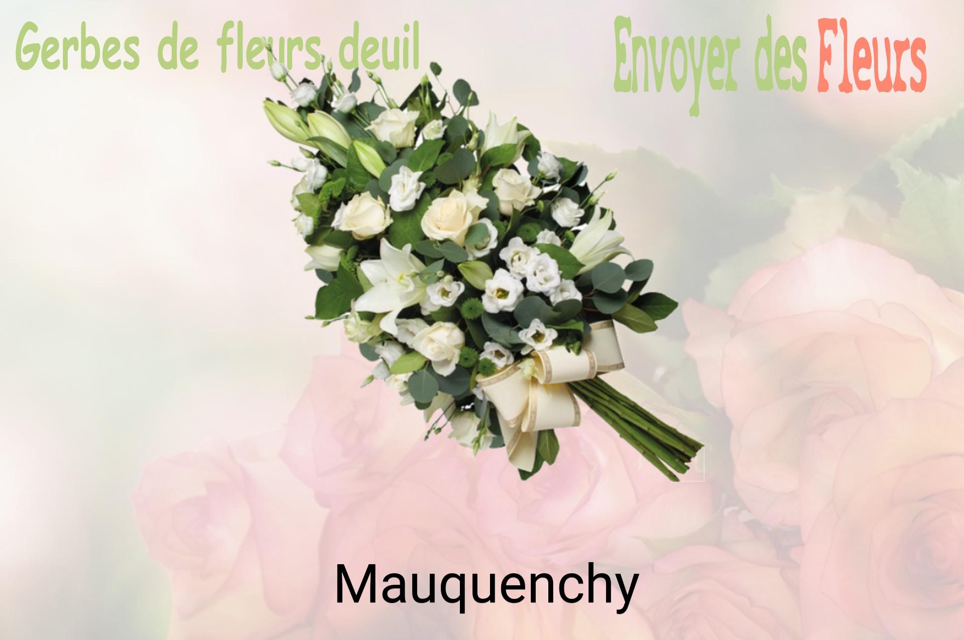 Gerbe de fleurs de deuil livrée à Mauquenchy